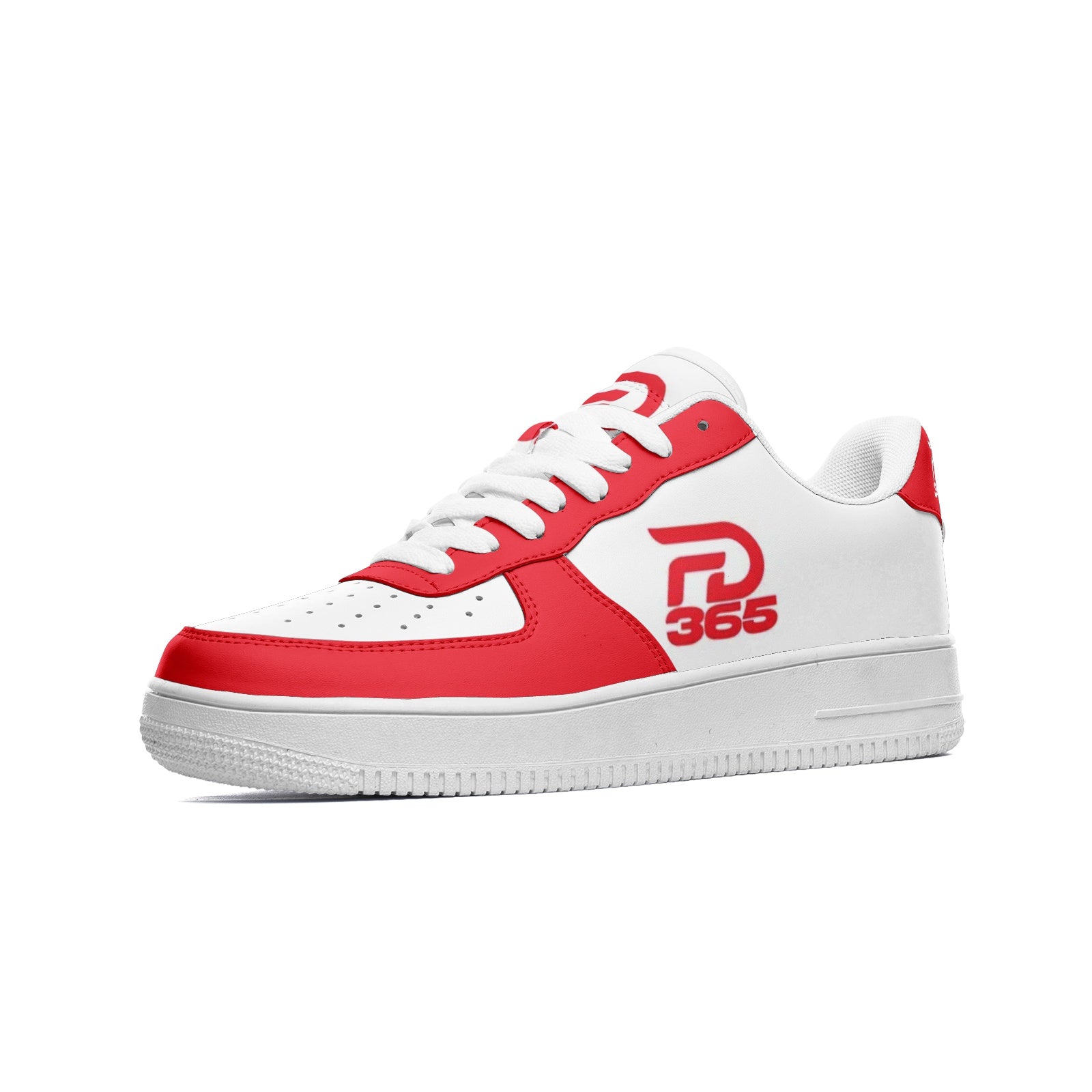 FD365 Red AF1 Leather Sneakers