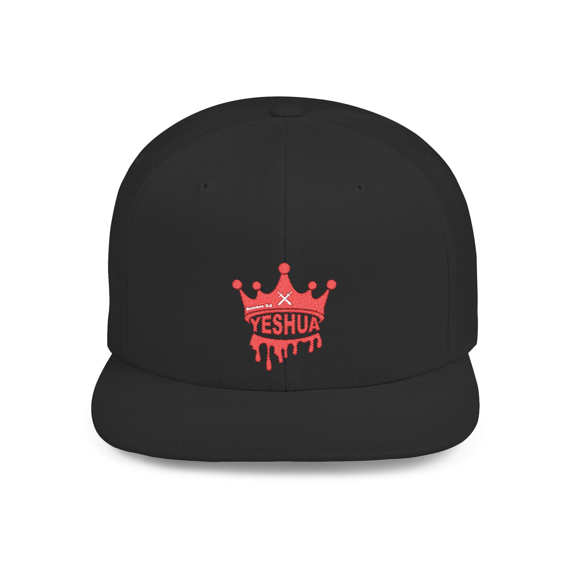 Yeshua Blood Crown Flat Bill Snapback Cap