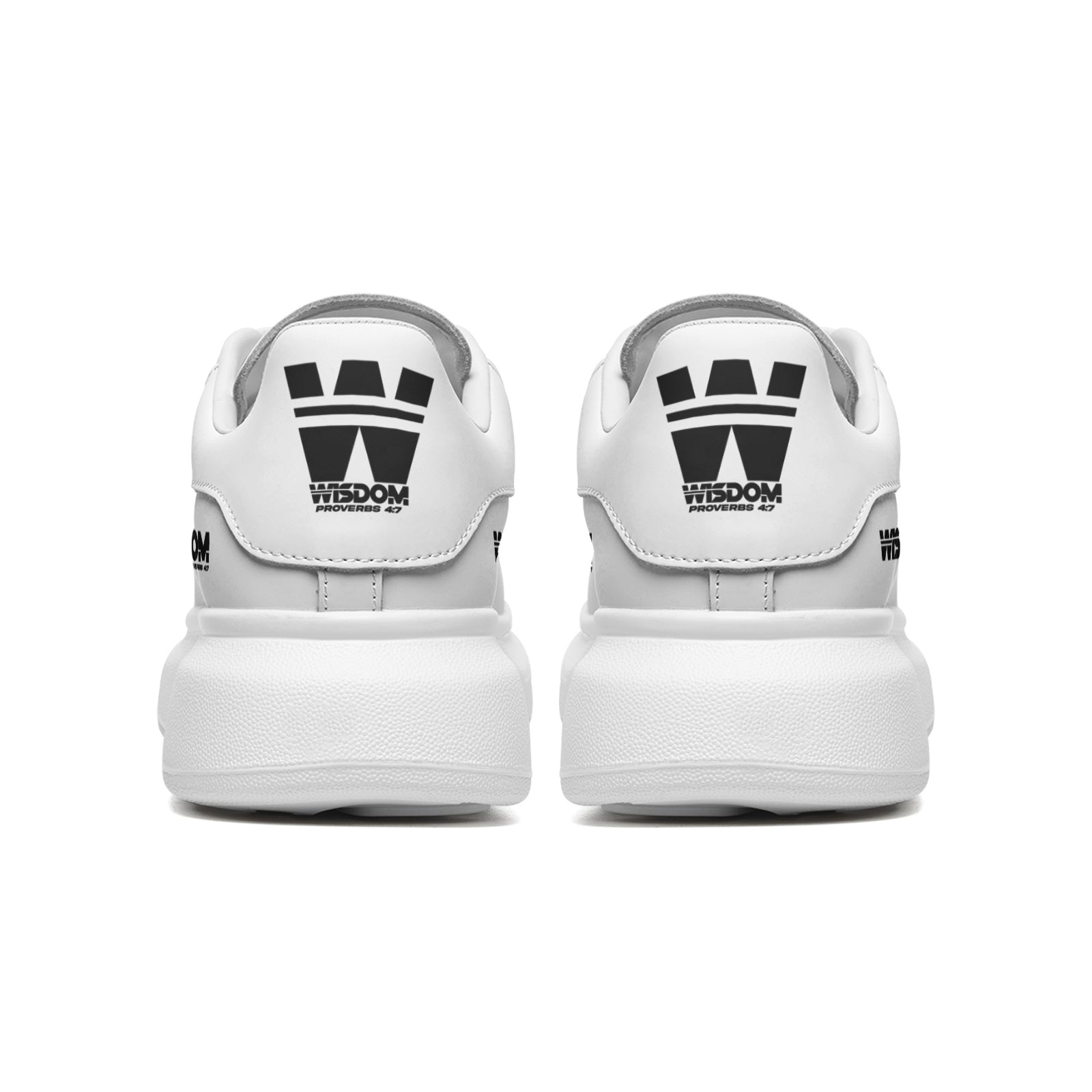 Wisdom Non Slip Lace Up Faux Leather Sneakers
