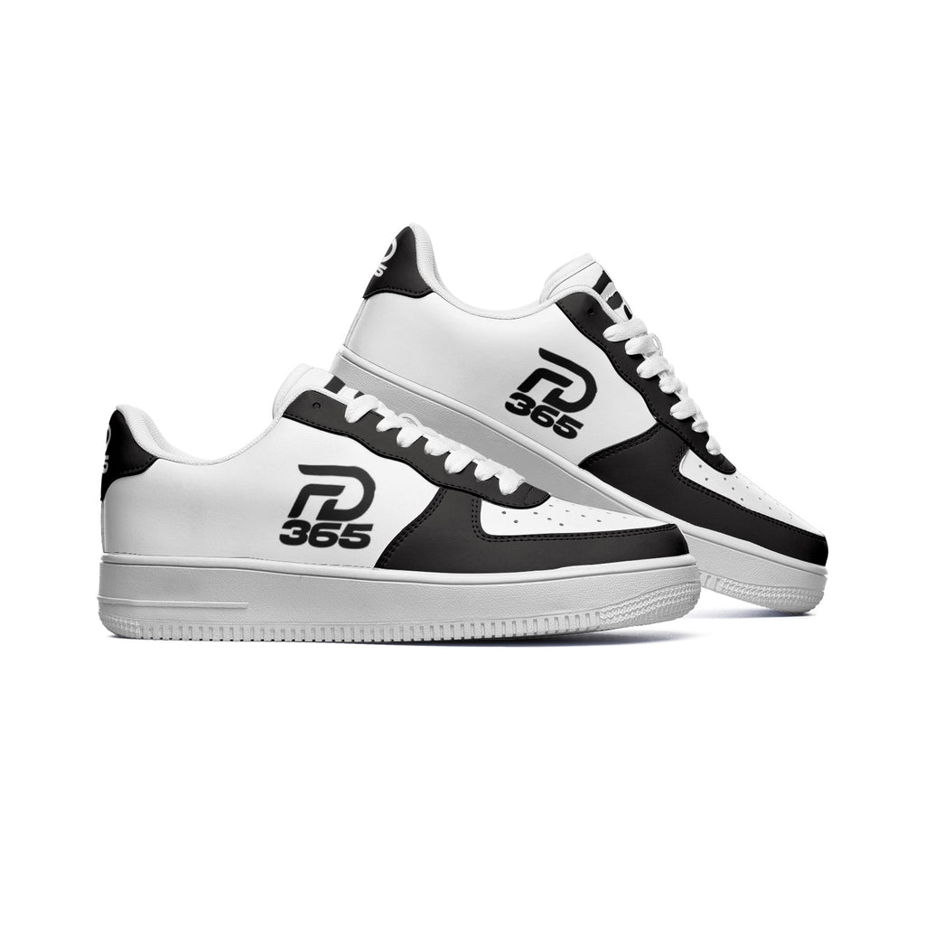 FD365 Black & White AF1 Leather Sneakers