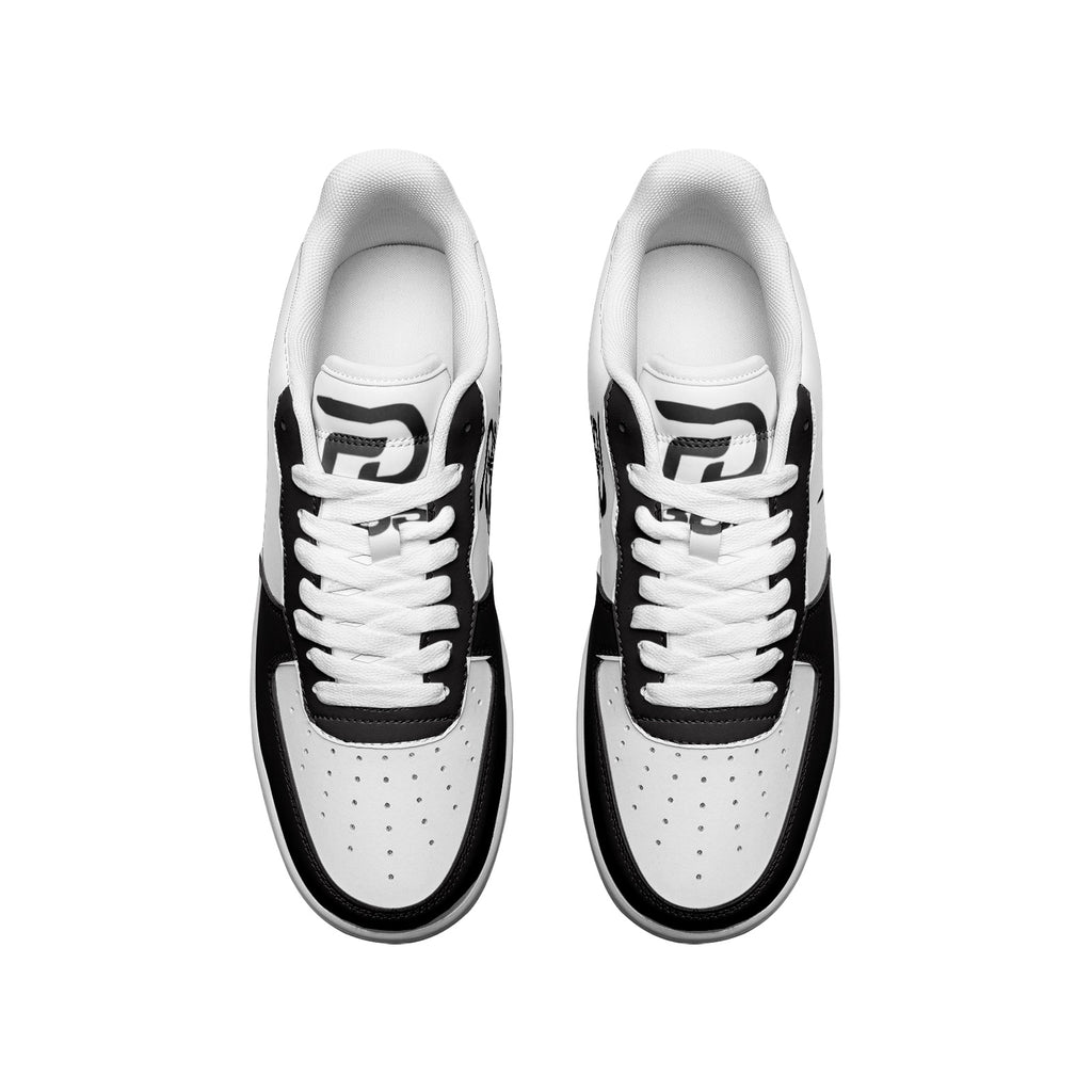 FD365 Black & White AF1 Leather Sneakers
