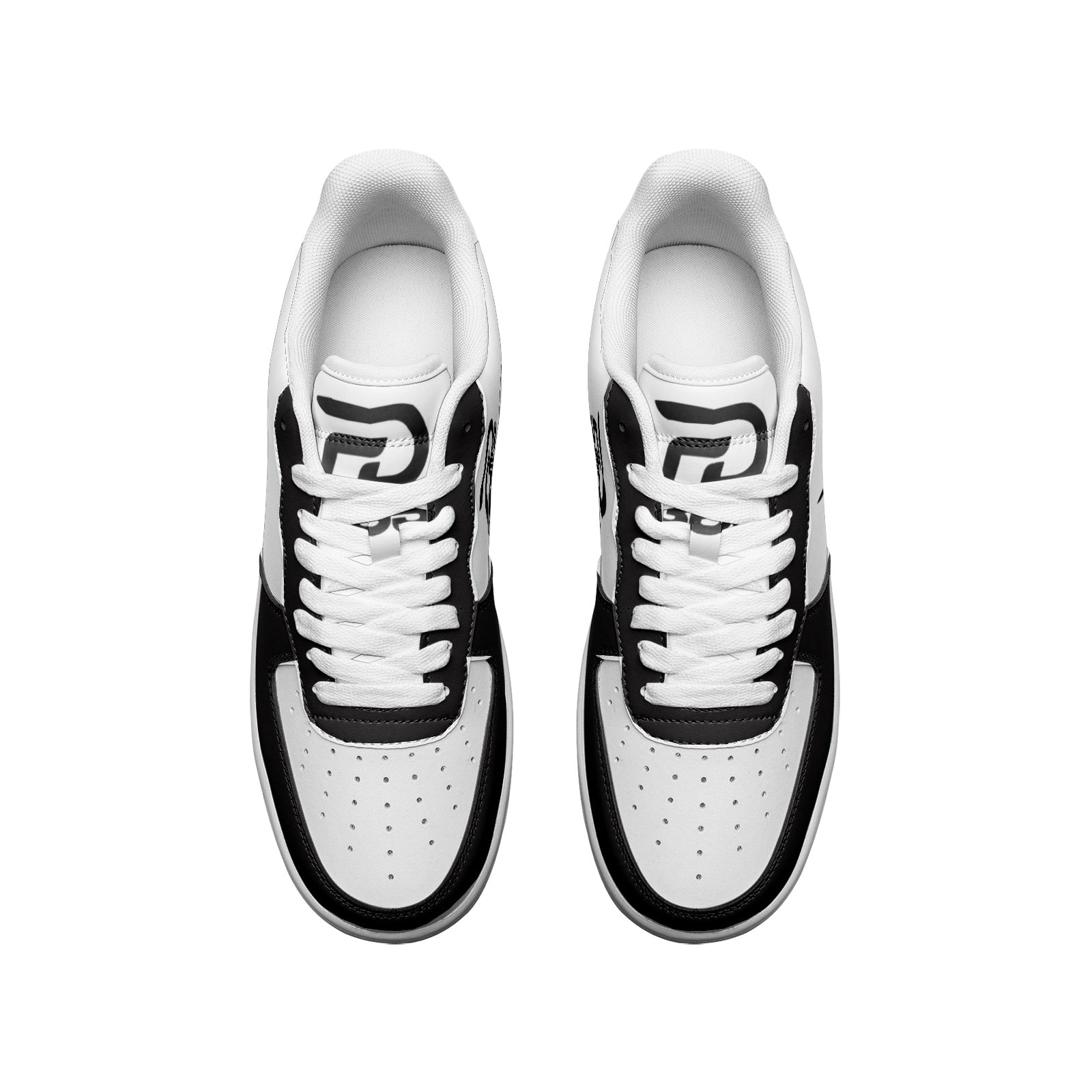 FD365 Black & White AF1 Leather Sneakers