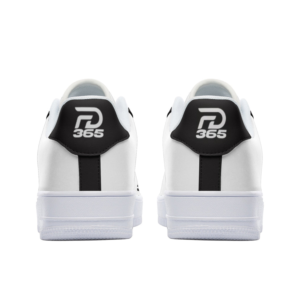 FD365 Black & White AF1 Leather Sneakers