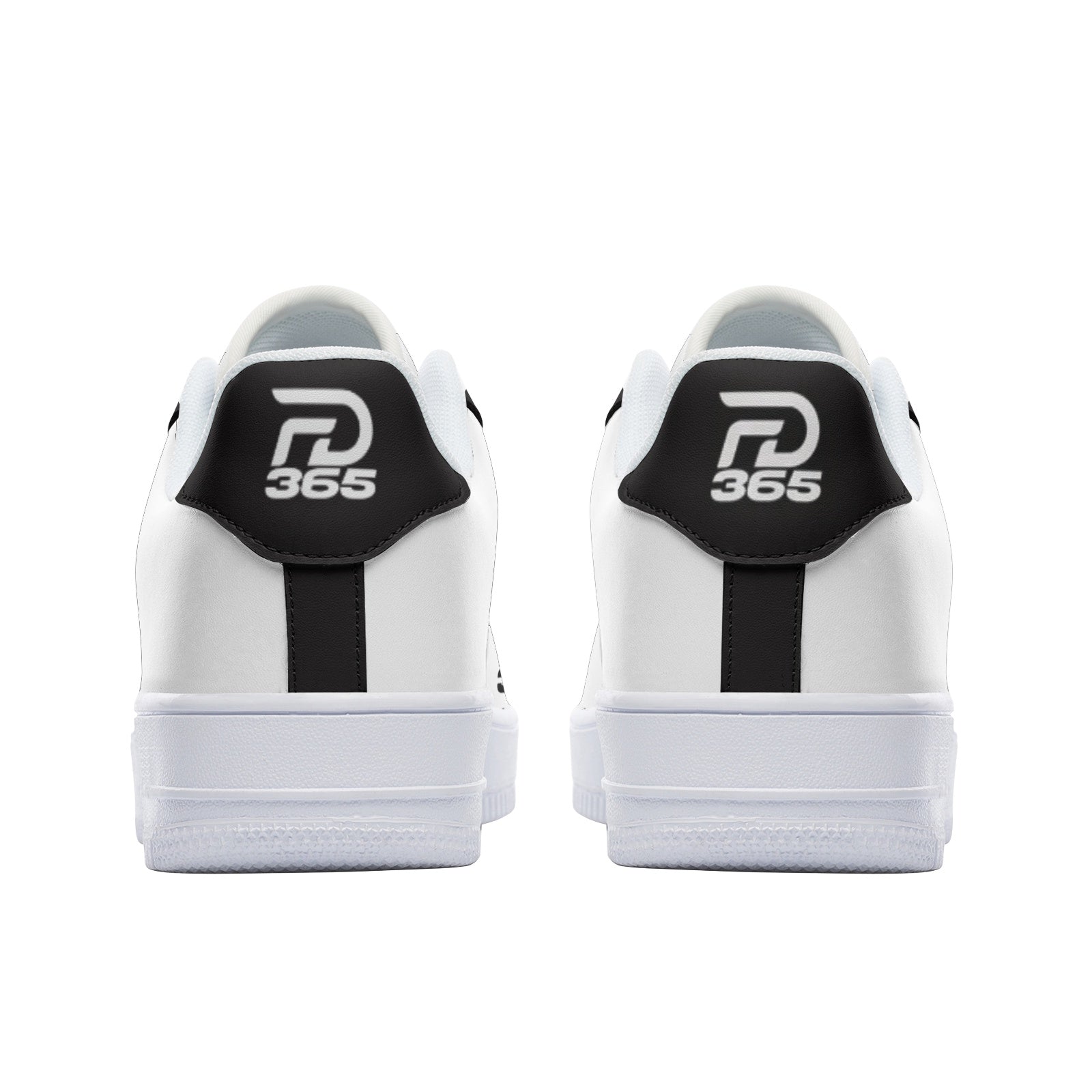 FD365 Black & White AF1 Leather Sneakers