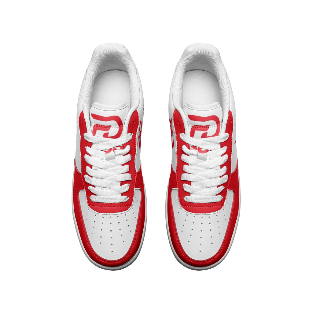 FD365 Red AF1 Leather Sneakers