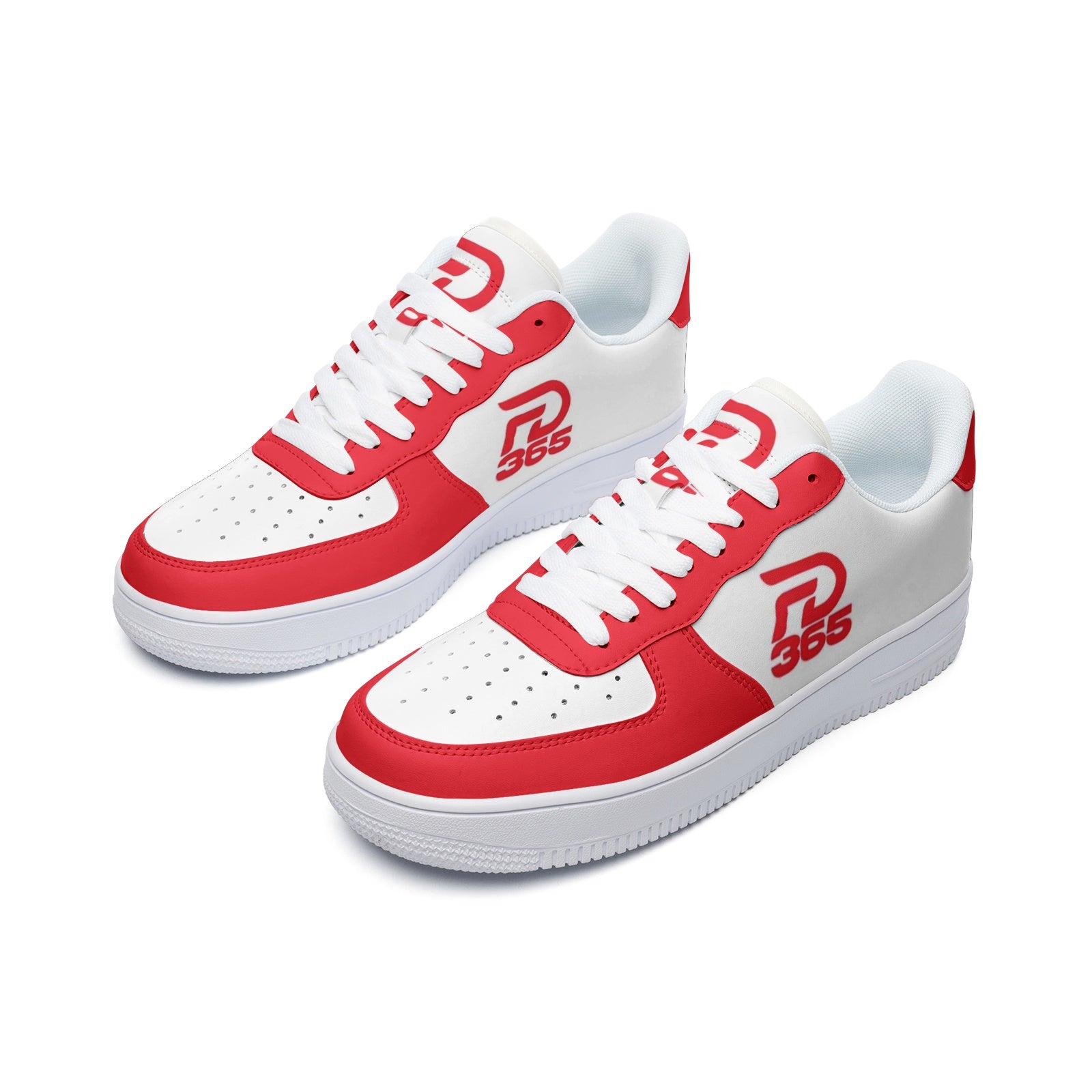 FD365 Red AF1 Leather Sneakers